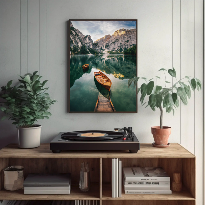 plakaty do salonu z krajobrazem górskim dolomity