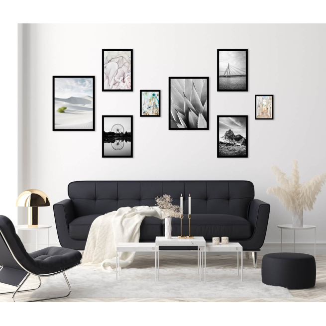 czarno białe plakaty kolekcja do mieszkania na ścianę