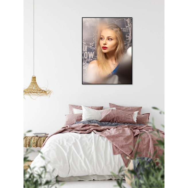 plakat z portretem kobiety do domu