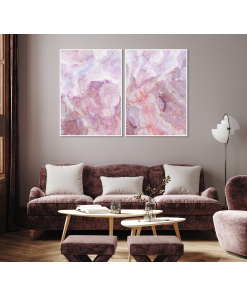Plakaty różowa abstrakcja marmur farba kolory