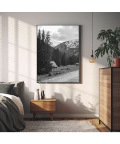 Dolina Chochołowska Krajobraz gór lasów plakat zakopane tatry